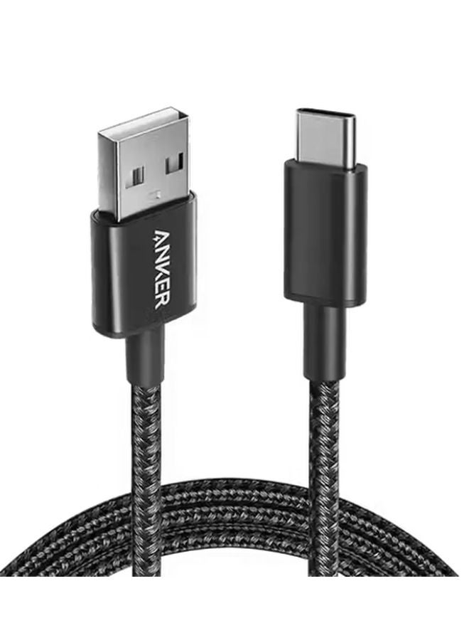 كابل نايلون USB-C إلى USB-A 2.0 بطول 6 أقدام